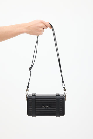 Rimowa Black Personal Clutch On Strap Bag