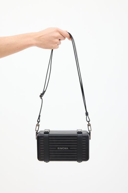 Rimowa Black Personal Clutch On Strap Bag