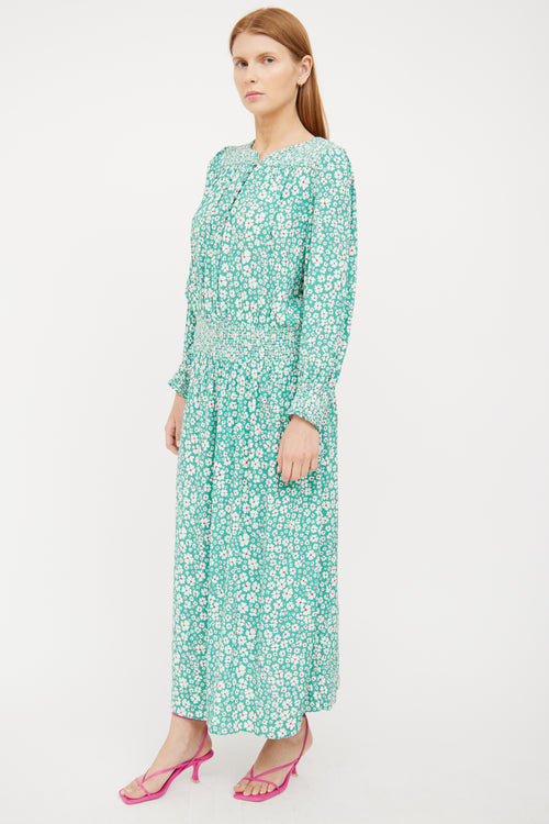 Green Flower Maxi Dress Rixo