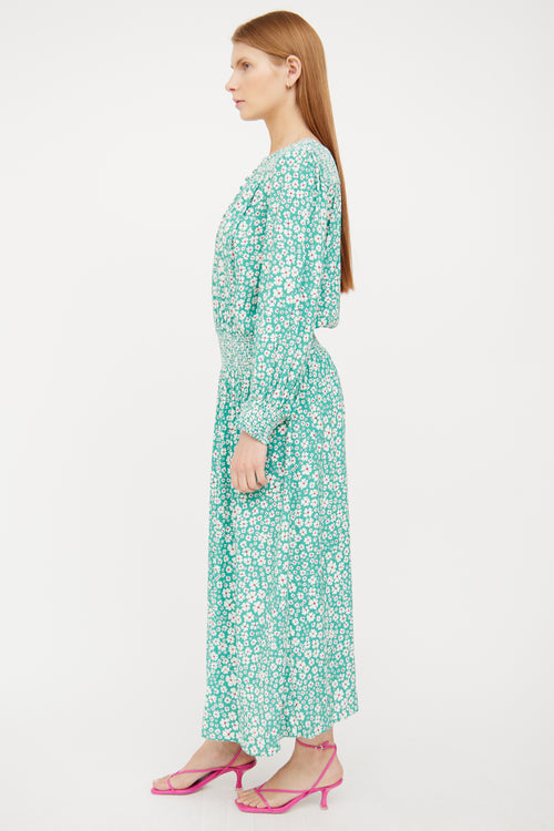 Green Flower Maxi Dress Rixo