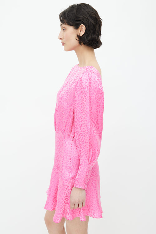 Rixo Pink Silk Clarisse Dress