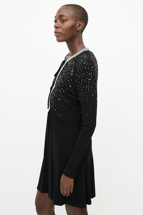 Roberto Cavalli Black 
Multicolour Jewel Dress