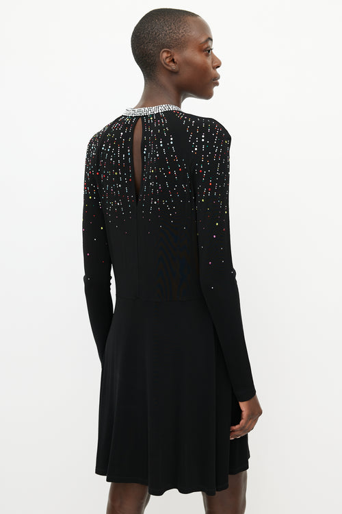 Roberto Cavalli Black 
Multicolour Jewel Dress