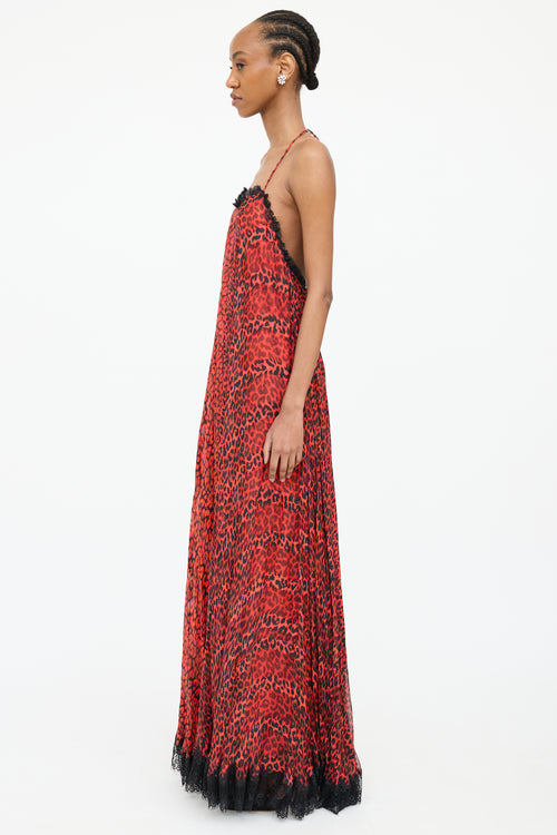 Rocco Sand Patterned Lace Maxi Dress