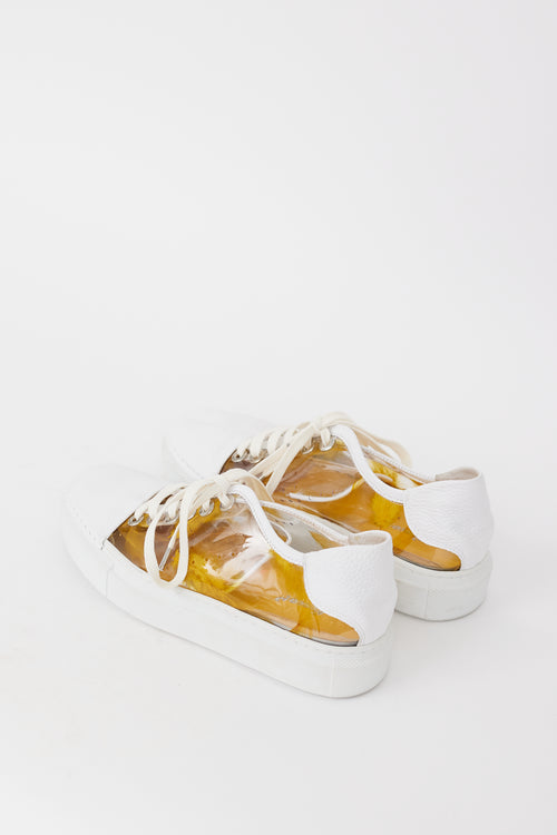 Leather 
PVC Feather Sneaker