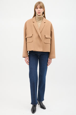 Rochas Beige Wool Two Pocket Jacket