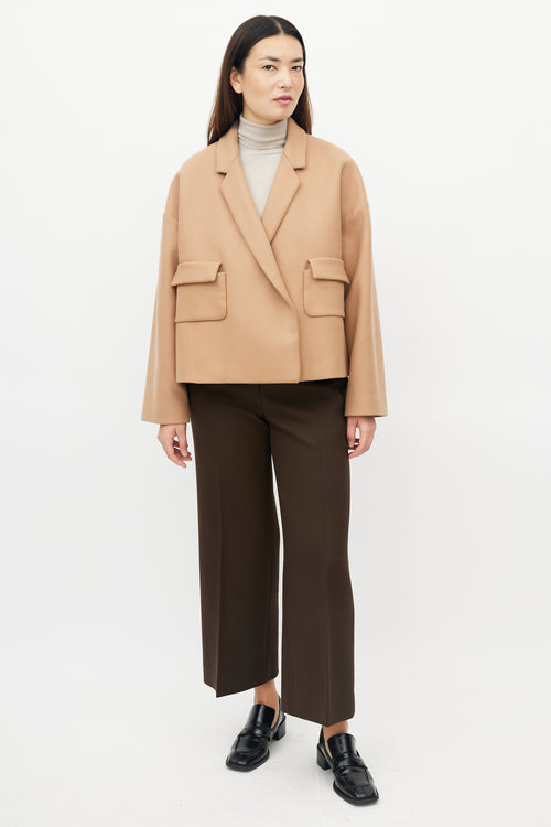 Rochas Beige Wool Cropped Jacket