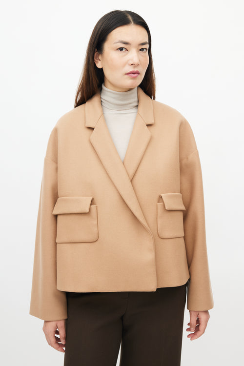 Rochas Beige Wool Cropped Jacket