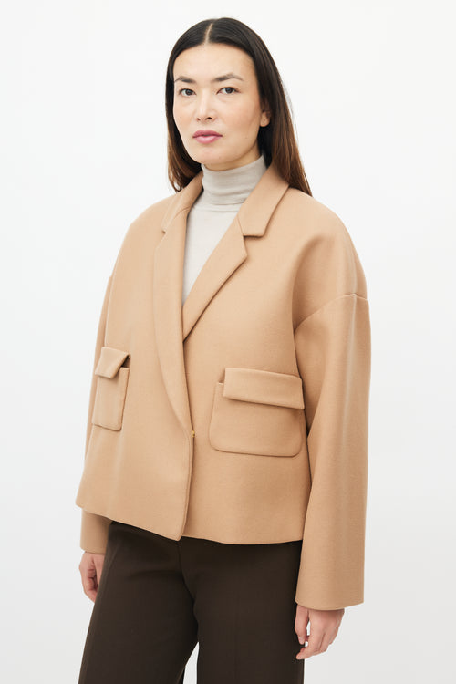 Rochas Beige Wool Cropped Jacket