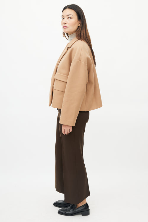 Rochas Beige Wool Cropped Jacket