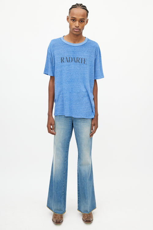 Rodarte Blue Faded Logo T-Shirt