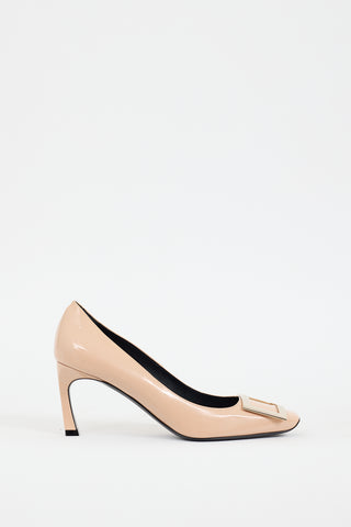 Roger Vivier Beige Patent Leather Belle Vivier Trompette Heel