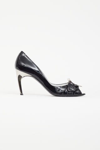 Roger Vivier Black 
Silver D
Orsay Peep Toe Heel