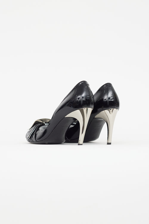 Roger Vivier Black 
Silver D
Orsay Peep Toe Heel