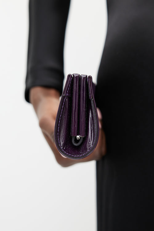 Roger Vivier Purple Patent Leather Clutch