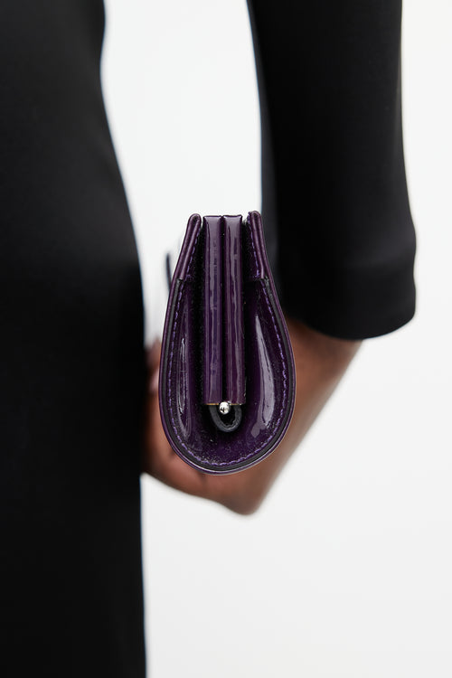 Roger Vivier Purple Patent Leather Clutch