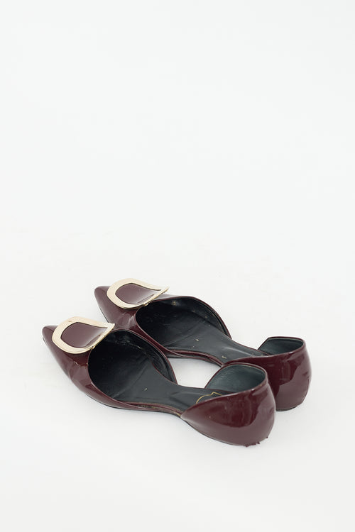 Roger Vivier Burgundy Patent Leather D
orsay Flat