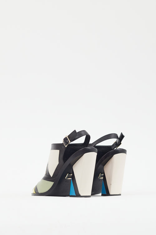 Roger Vivier Black Multi Geometric Heel