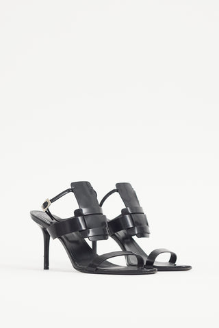 Roger Vivier Black Patent Leather Buckle Sandal