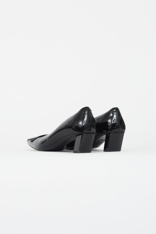 Roger Vivier Black Patent Belle Vivier Heel