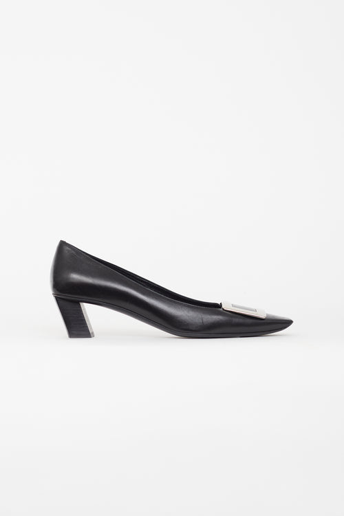 Roger Vivier Black 
Silver Belle Vivier Heel