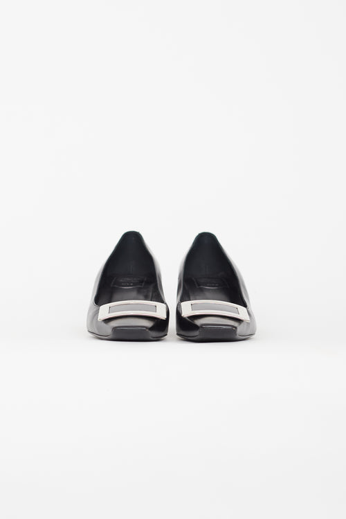 Roger Vivier Black 
Silver Belle Vivier Heel