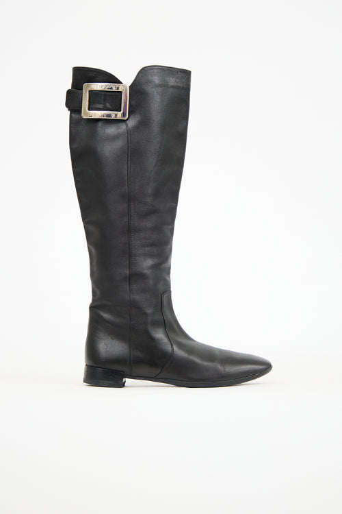 Roger Vivier Leather Knee High Boot