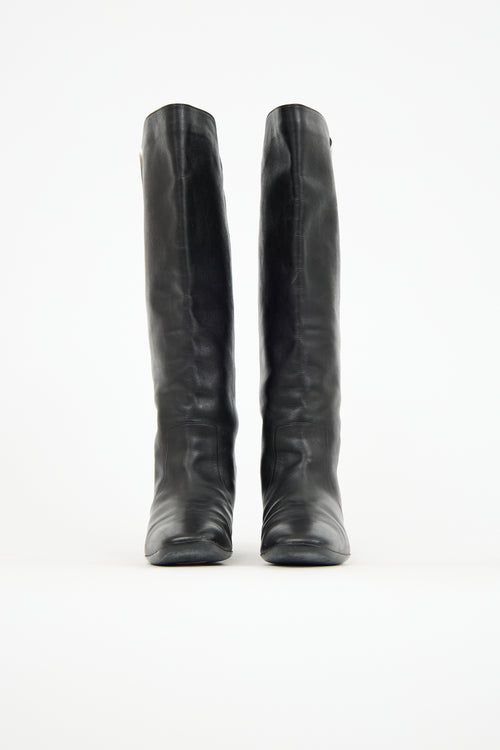 Roger Vivier Leather Knee High Boot