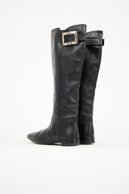 Roger Vivier Leather Knee High Boot