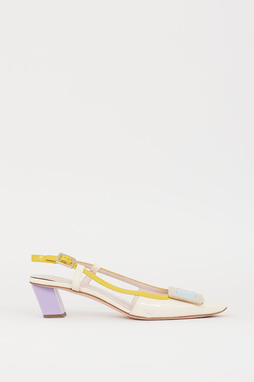 Roger Vivier Multicolour Pastel Patent Leather Belle Vivier Pump