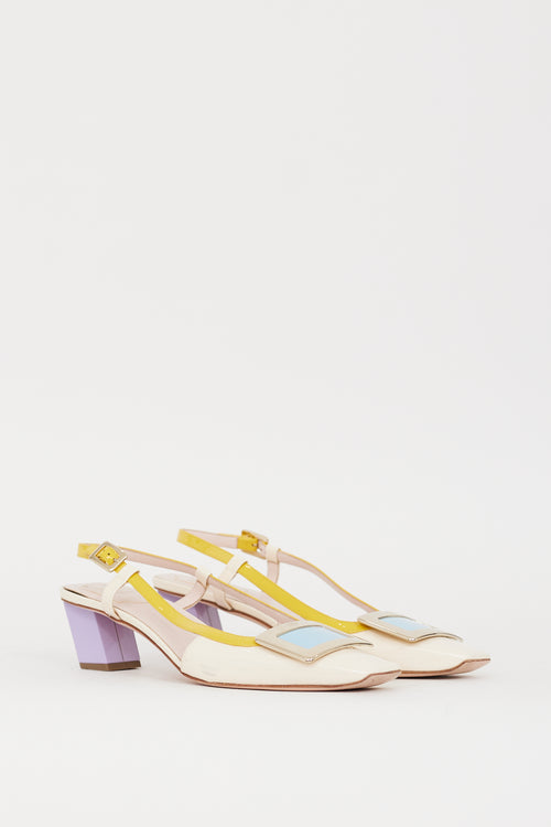 Roger Vivier Multicolour Pastel Patent Leather Belle Vivier Pump