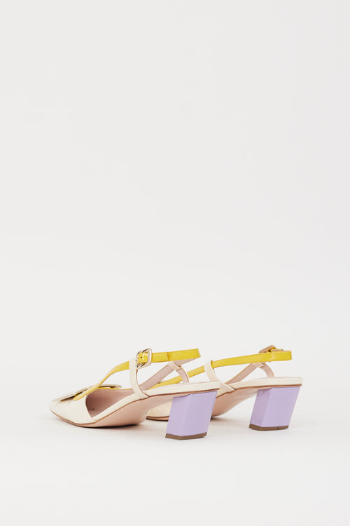 Roger Vivier Multicolour Pastel Patent Leather Belle Vivier Pump