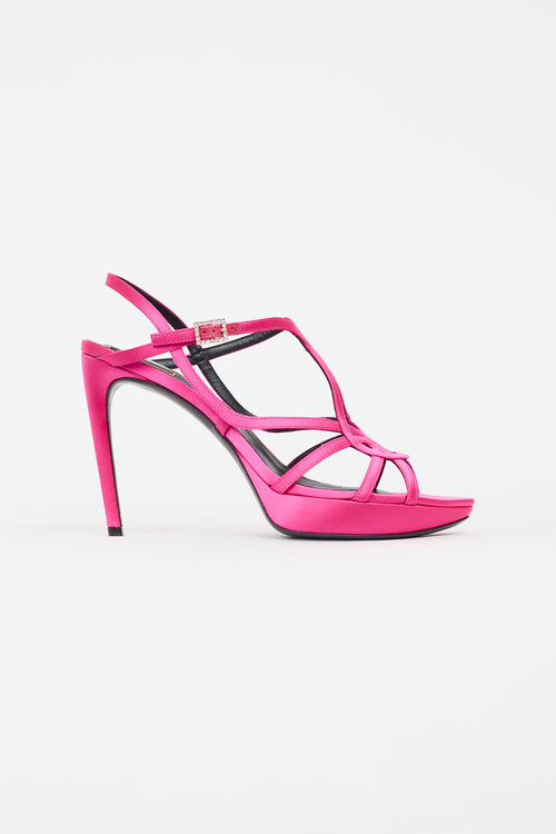 Roger Vivier Pink Strappy Heeled Sandal