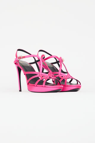 Roger Vivier Pink Strappy Heeled Sandal