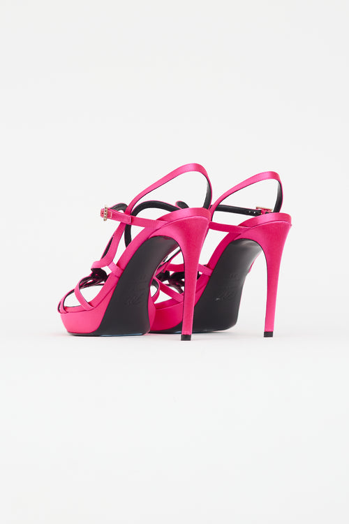 Roger Vivier Pink Strappy Heeled Sandal