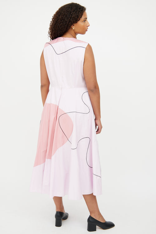 Roksanda Pink Multicolour Piping Dress