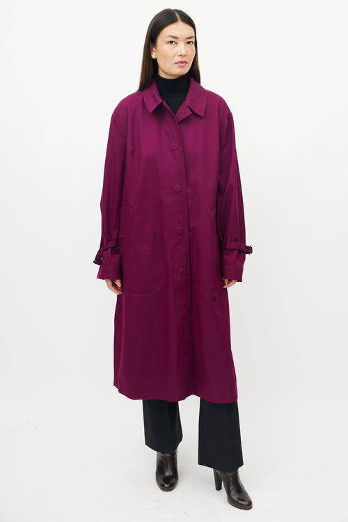 Roksanda X Lululemon Purple Mesh Trench Coat