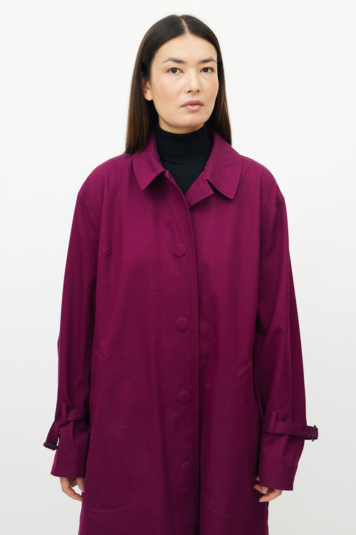 Roksanda X Lululemon Purple Mesh Trench Coat