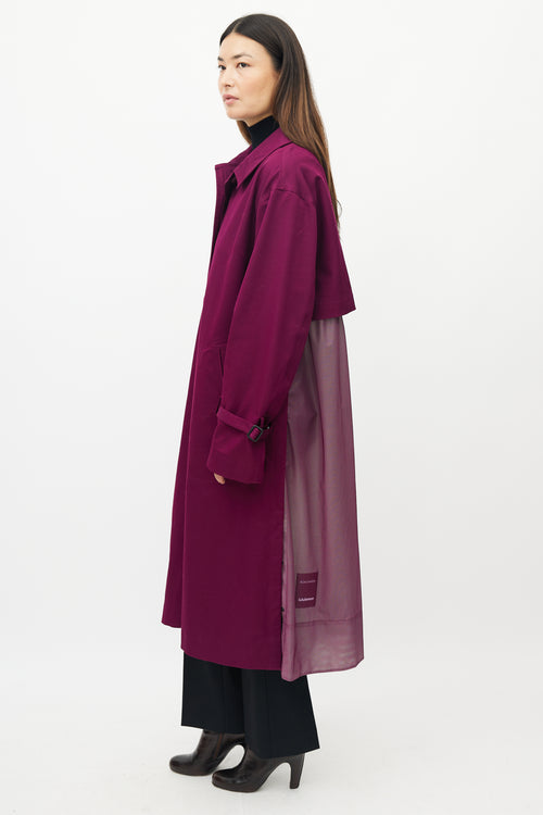 Roksanda X Lululemon Purple Mesh Trench Coat