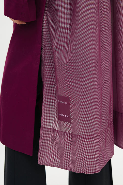 Roksanda X Lululemon Purple Mesh Trench Coat