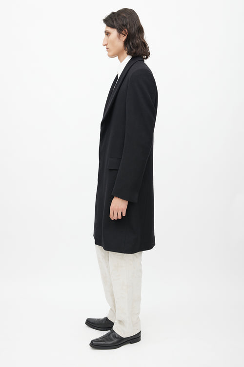 Roland Mouret Black Wool Shawl Coat