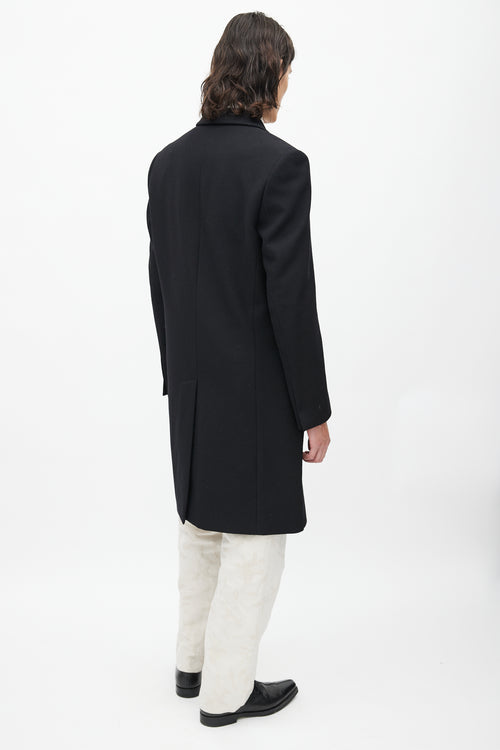 Roland Mouret Black Wool Shawl Coat