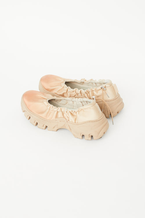 Rombaut Beige Satin Boccaccio II Aura Ballet Flat