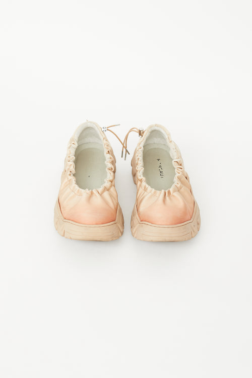 Rombaut Beige Satin Boccaccio II Aura Ballet Flat