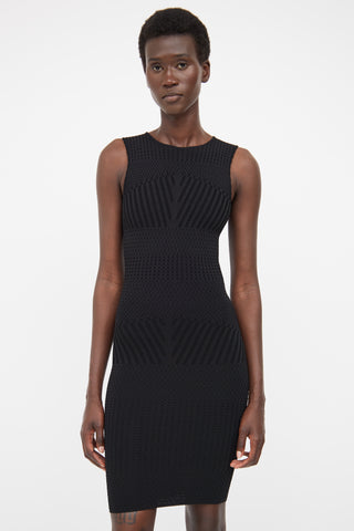 Ronny Kobo Black Cut Out Detail Fitted Dress