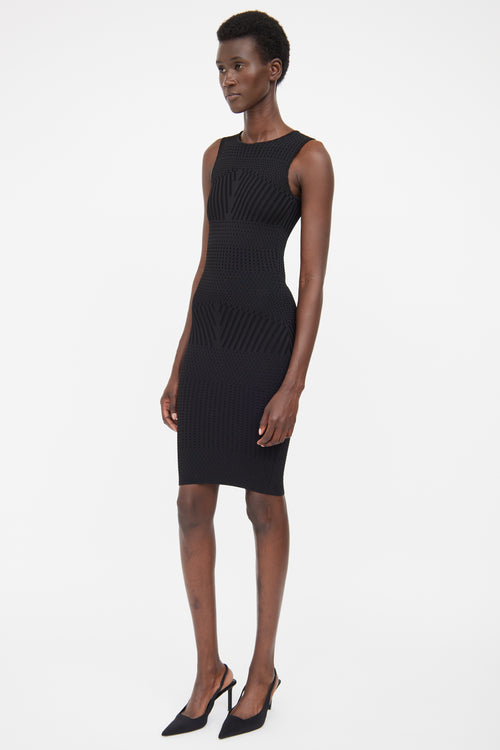 Ronny Kobo Black Cut Out Detail Fitted Dress