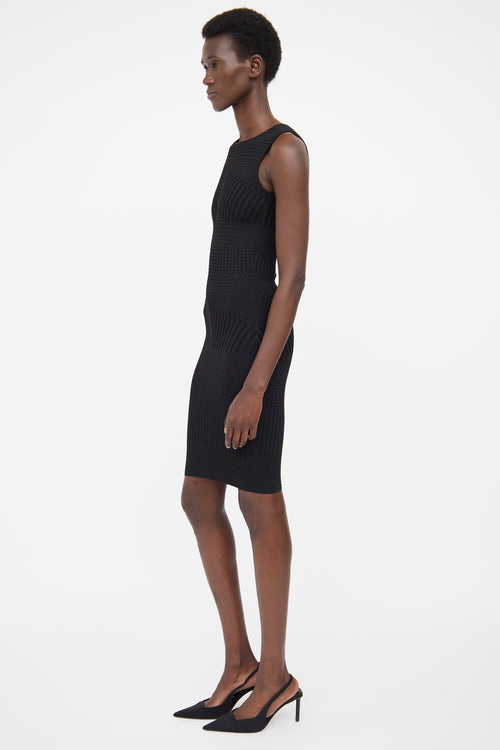 Ronny Kobo Black Cut Out Detail Fitted Dress