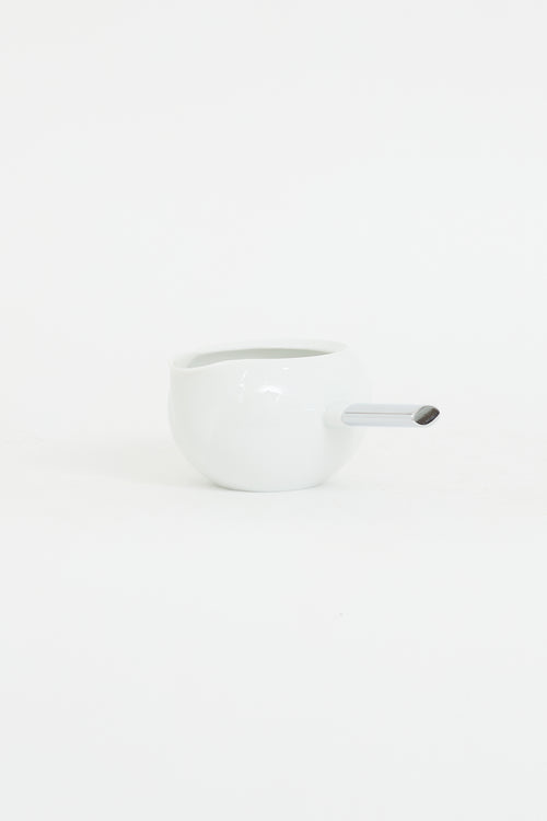 Rosenthal White 
Silver Porcelain Creamer Pitcher