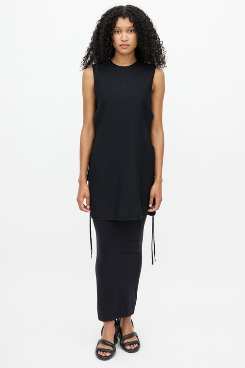 Rosetta Getty Black Side Tie Tunic