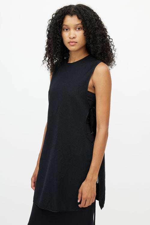 Rosetta Getty Black Side Tie Tunic